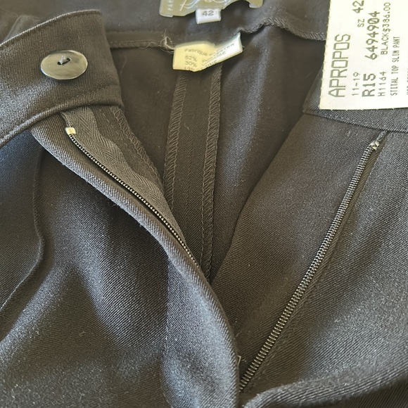 Rodika Zanian Womens Size 42 US Size 10 Black Pants Vintage NWT Old Stock - Picture 11 of 13